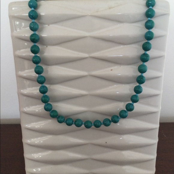 Beaded necklace Aqua color - Picture 1 of 4